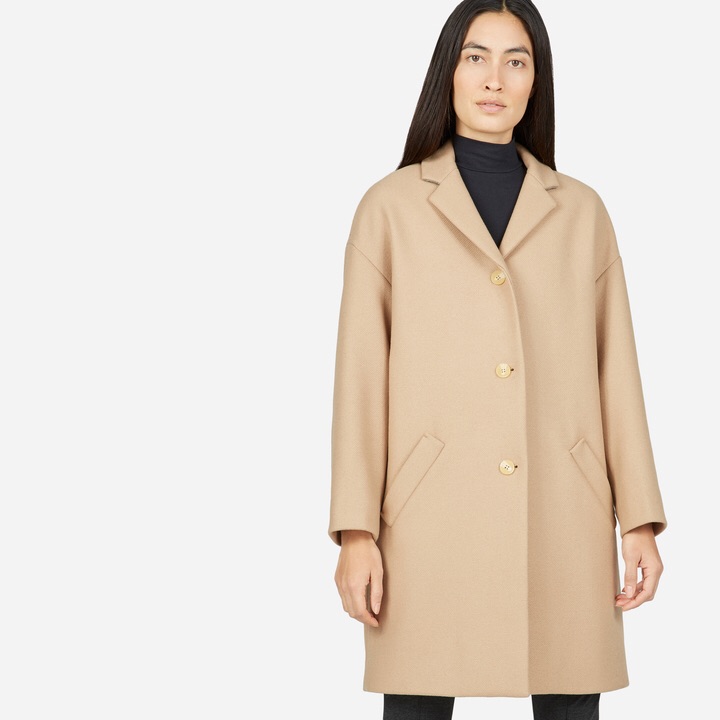 New Condition The Cocoon Classic Camel Coat By Everlane Size Xs 00!